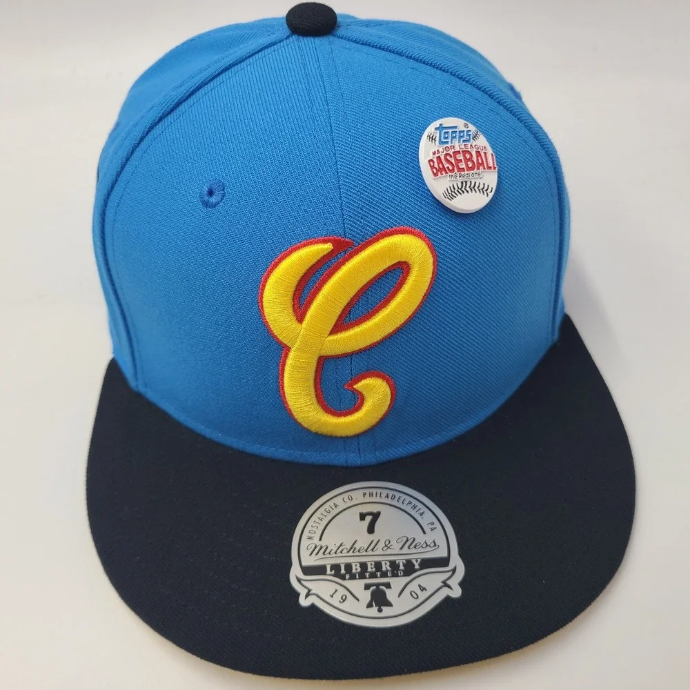 Chicago White Sox Hat Fitted 7 Mitchell & Ness Black Blue Yellow Red Topps Patch